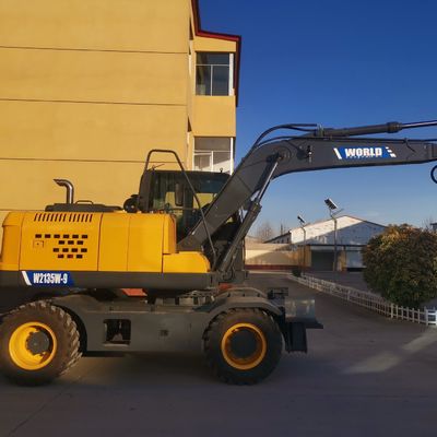 مینی بیل مکانیکی چرخ دار 125 اسب بخاری مینی بیل هیدرولیک طراحی انسانی