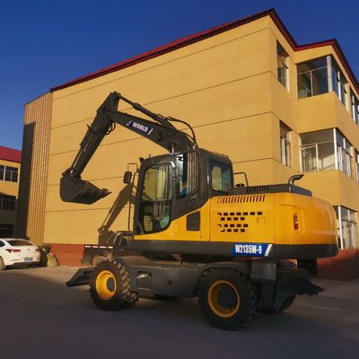 مینی بیل مکانیکی چرخ دار 125 اسب بخاری مینی بیل هیدرولیک طراحی انسانی