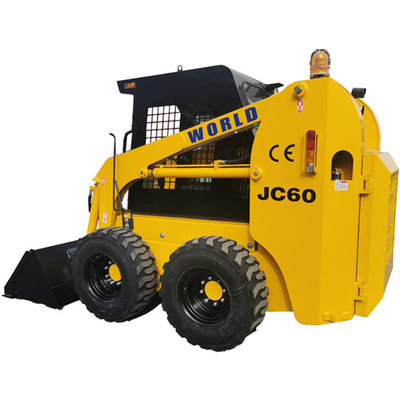 4WD Kubota Skid Loader رنگ زرد با اتصال چند منظوره