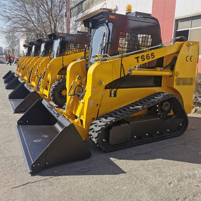 4WD Kubota Skid Loader رنگ زرد با اتصال چند منظوره