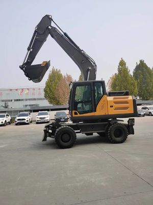 مینی چوب گرپل چرخ بک هو حفاری 0.6cbm تا 0.8cbm برای مهندسی شهری