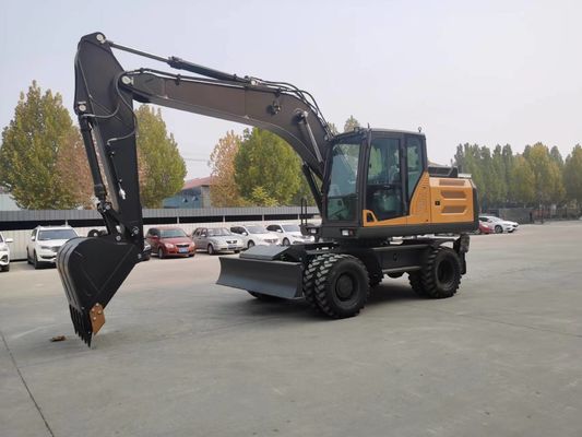 مینی چوب گرپل چرخ بک هو حفاری 0.6cbm تا 0.8cbm برای مهندسی شهری