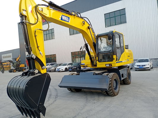 YUCHAI/YC4D125 مینی حفاری چرخدار با موتور با وزن عملیاتی 15300kg