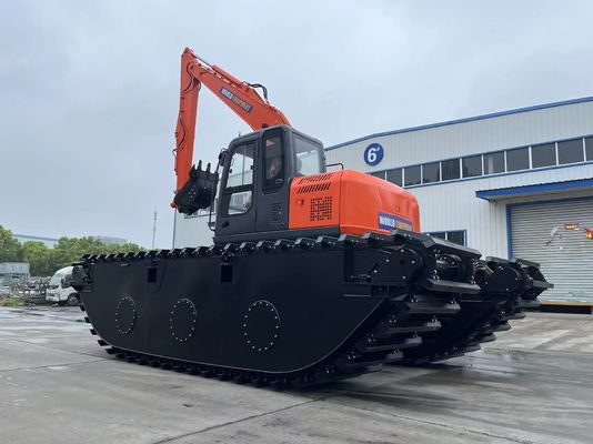 چین مارک برتر استفاده نشده حفاری آمفیبی HK150SD با 0.25 M3 ماشین تمیز کردن رودخانه